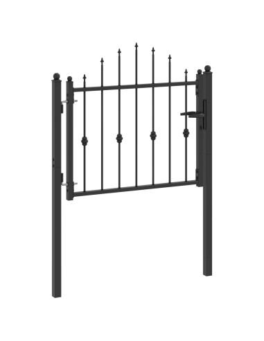Cancello per recinzione HORST 100 x 75 cm Metallo Nero