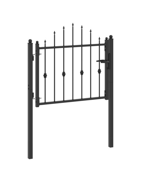 Cancello per recinzione HORST 100 x 75 cm Metallo Nero