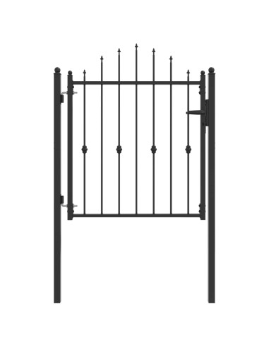Cancello per recinzione HORST 100 x 100 cm Metallo Nero