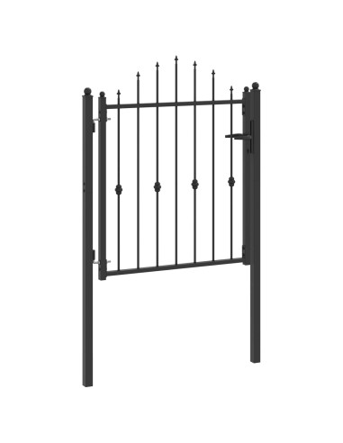 Cancello per recinzione HORST 100 x 100 cm Metallo Nero