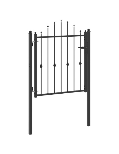 Cancello per recinzione HORST 100 x 100 cm Metallo Nero