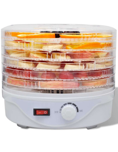 Essiccatore Alimentare Rotondo con 6 Vassoi 250 W