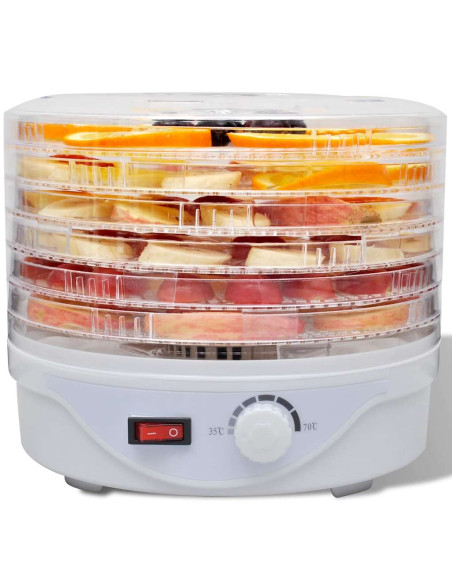 Essiccatore Alimentare Rotondo con 6 Vassoi 250 W