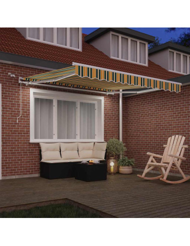 Tenda Retrattile Verde e Giallo 300 x 250 cm