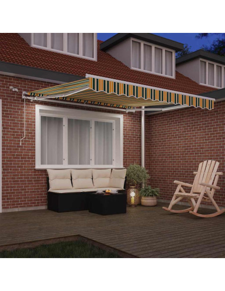 Tenda Retrattile Verde e Giallo 300 x 250 cm