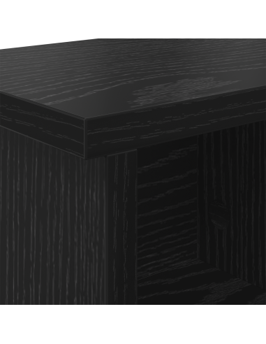 Appendiabiti a muro con lo scaffale Rovere nero 50 x 16 x 26 cm