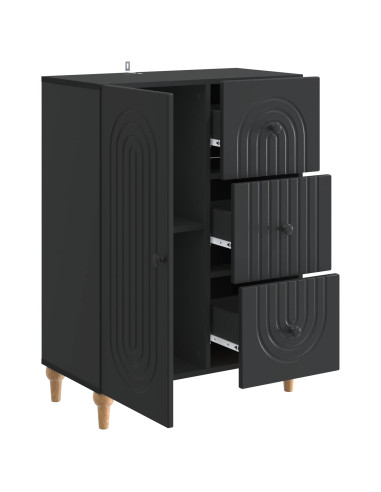 Credenza Nero 66 x 34,5 x 90 cm Legno ingegnerizzato