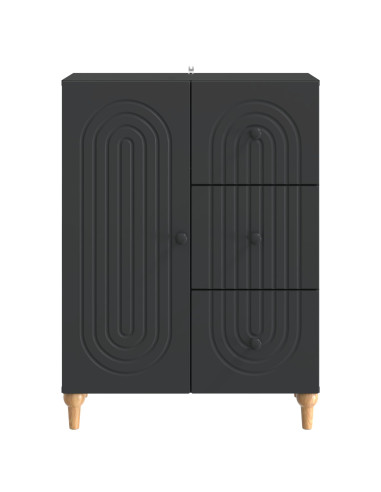 Credenza Nero 66 x 34,5 x 90 cm Legno ingegnerizzato