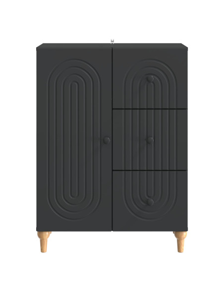 Credenza Nero 66 x 34,5 x 90 cm Legno ingegnerizzato