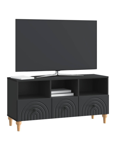 Mobile TV Nero 102 x 34,5 x 50 cm Legno ingegnerizzato