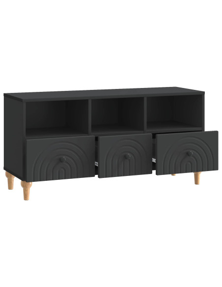 Mobile TV Nero 102 x 34,5 x 50 cm Legno ingegnerizzato