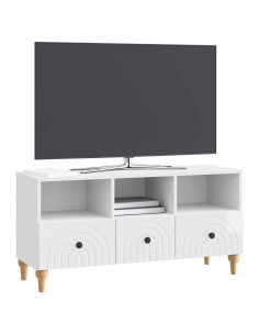 Mobile TV Bianco Lucido 102 x 34,5 x 50 cm Legno ingegnerizzato 2