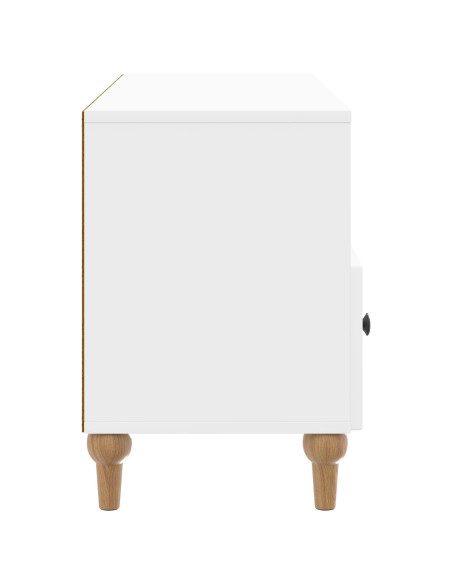 Mobile TV Bianco Lucido 102 x 34,5 x 50 cm Legno ingegnerizzato