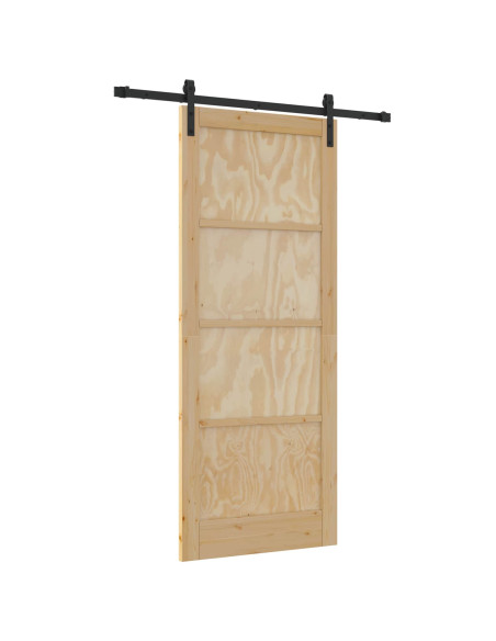 Porta scorrevole Naturale 86 x 211 cm Legno Massello di Pino