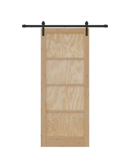 Porta scorrevole Naturale 86 x 211 cm Legno Massello di Pino