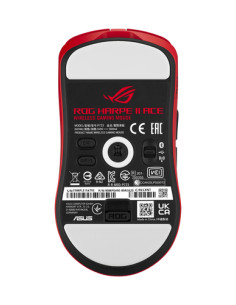 ASUS ROG Harpe II Ace RED mouse Gaming Mano destra RF Wireless + Bluetooth + USB Type-A Ottico 42000 DPI 2