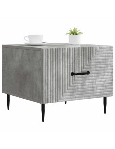 Tavolino da salotto con cassetto Grigio Cemento 49 x 50 x 40 cm 2