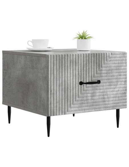 Tavolino da salotto con cassetto Grigio Cemento 49 x 50 x 40 cm