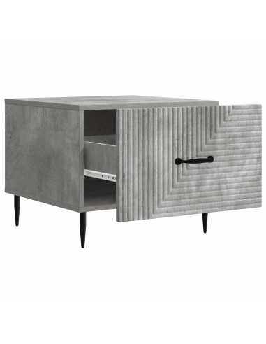 Tavolino da salotto con cassetto Grigio Cemento 49 x 50 x 40 cm