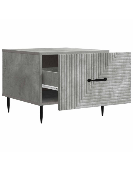 Tavolino da salotto con cassetto Grigio Cemento 49 x 50 x 40 cm