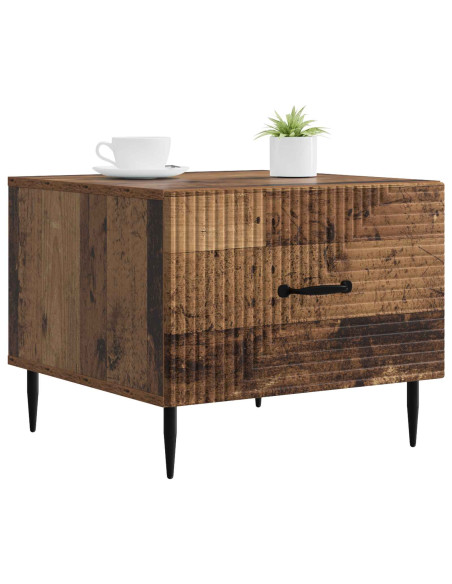 Tavolino da salotto con cassetto Legno antico 49 x 50 x 40 cm