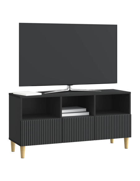 Mobile TV Nero 102 x 34,5 x 50 cm Legno ingegnerizzato