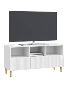 Mobile TV Bianco Lucido 102 x 34,5 x 50 cm Legno ingegnerizzato 2