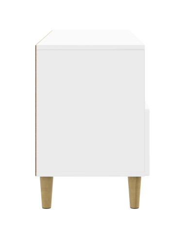 Mobile TV Bianco Lucido 102 x 34,5 x 50 cm Legno ingegnerizzato