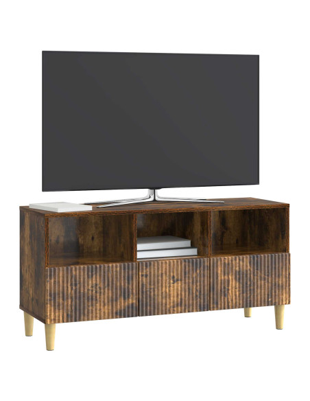 Mobile TV Rovere Fumo 102 x 34,5 x 50 cm Legno ingegnerizzato