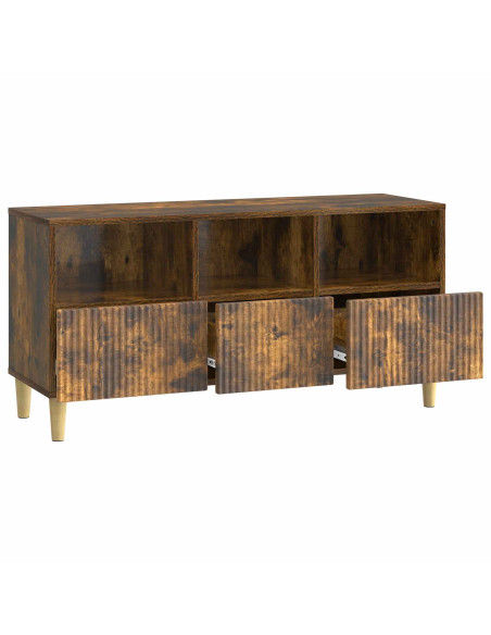 Mobile TV Rovere Fumo 102 x 34,5 x 50 cm Legno ingegnerizzato