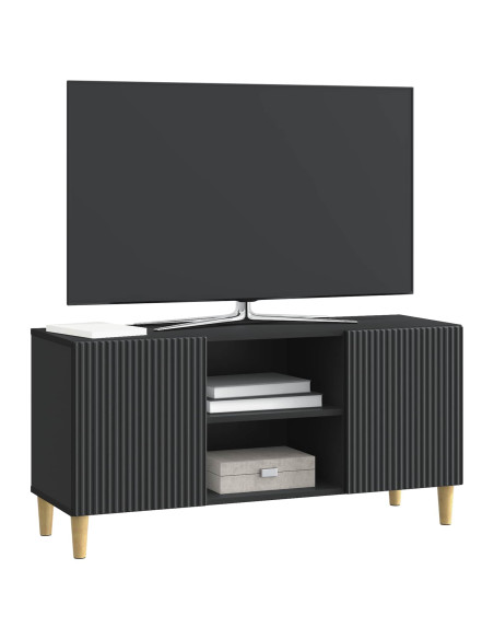 Mobile TV Nero 102 x 34,5 x 50 cm Legno ingegnerizzato