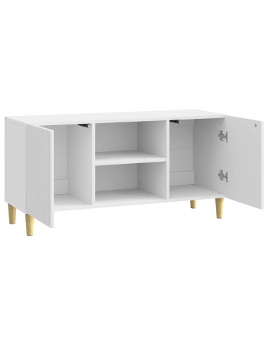 Mobile TV Bianco Lucido 102 x 34,5 x 50 cm Legno ingegnerizzato