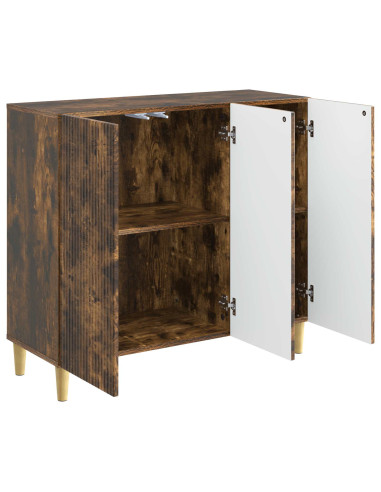Credenza Rovere Fumo 89 x 34,5 x 80 cm Legno ingegnerizzato
