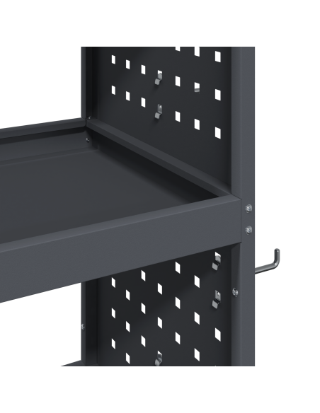 Carrello per Attrezzi con lo scaffale Antracite 75 x 35 x 73 cm