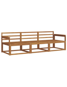 Set di divani da esterno 3 pcs Naturale 2