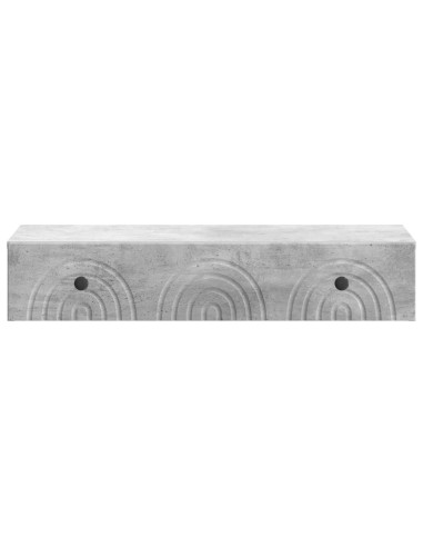 Tavolino da Parete Laterale Grigio Cemento 87,5 x 34,5 x 17 cm