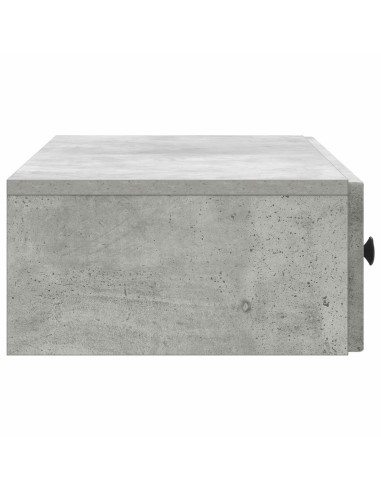 Tavolino da Parete Laterale Grigio Cemento 87,5 x 34,5 x 17 cm