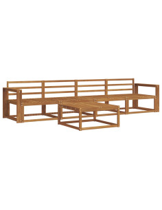 Set di divani da esterno 5 pcs Naturale 2
