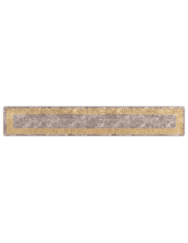 Runner Tappeto MARSA Grigio 50 x 300 cm Poliestere e PVC