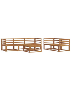 Set di divani da esterno 6 pcs Naturale 2
