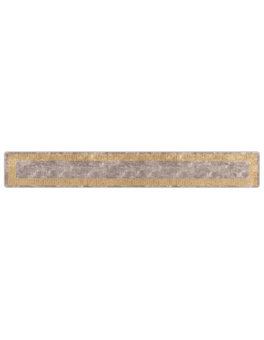 Runner Tappeto MARSA Grigio 50 x 350 cm Poliestere e PVC
