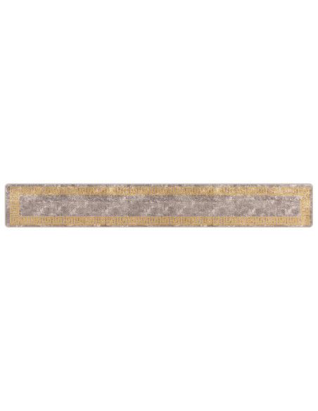 Runner Tappeto MARSA Grigio 50 x 350 cm Poliestere e PVC