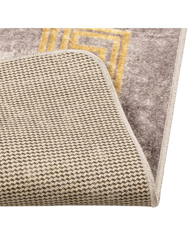 Runner Tappeto MARSA Grigio 50 x 350 cm Poliestere e PVC
