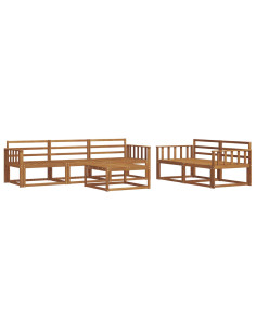 Set di divani da esterno 6 pcs Naturale 2