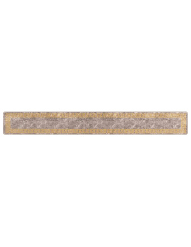 Runner Tappeto MARSA Grigio 50 x 400 cm Poliestere e PVC