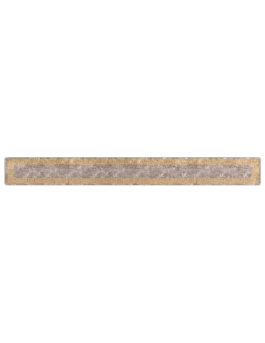 Runner Tappeto MARSA Grigio 50 x 450 cm Poliestere e PVC