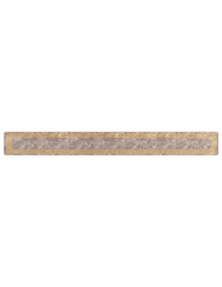 Runner Tappeto MARSA Grigio 50 x 450 cm Poliestere e PVC