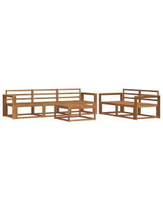 Set di divani da esterno 6 pcs Naturale 2