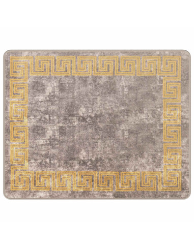 Runner Tappeto MARSA Grigio 80 x 100 cm Poliestere e PVC