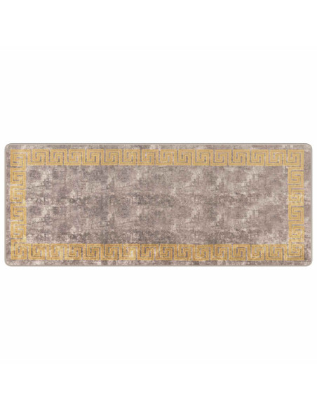 Runner Tappeto MARSA Grigio 80 x 200 cm Poliestere e PVC